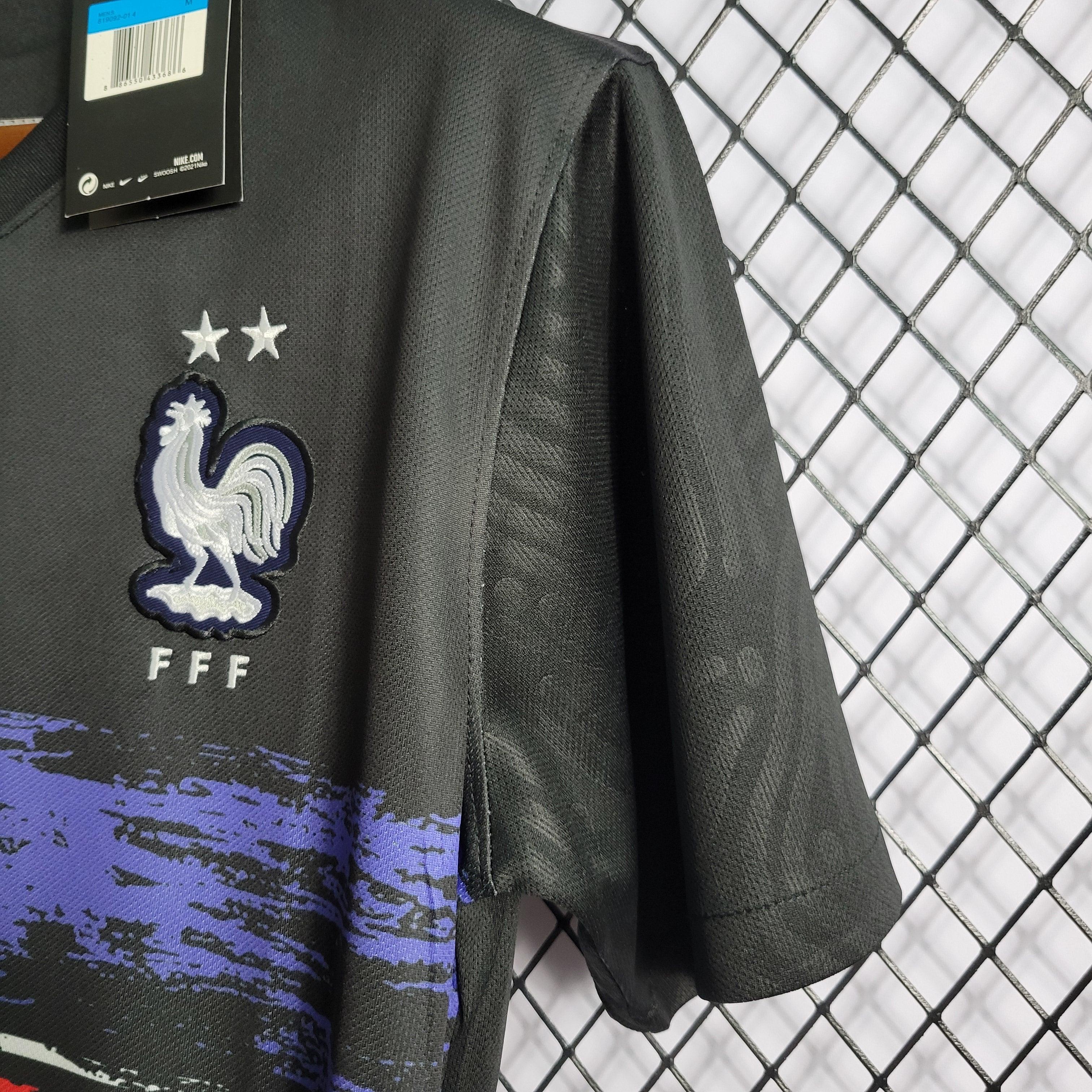 Camisa França Pré Jogo Preta 22/23 - Versão Torcedor